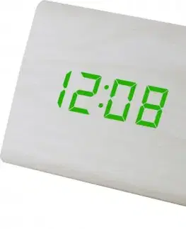 Digitálny LED budík MPM s dátumom a teplomerom C02.3570.00 GREEN