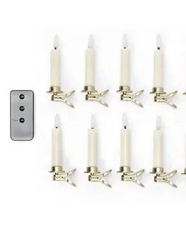 LED sviečky na vianočný stromček, 12 ks