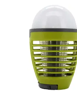  LED Prenosná nabíjacia lampa s lapačom hmyzu LED/2W/3,7V IPX4 zelená 13180