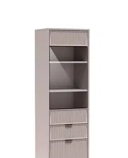 GRACE STYLES vysoká vitrína na nožičkách LS-5, kašmír