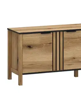 KONDELA Helio 2D tv stolík dub evoke