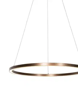 Závesná lampa bronzová 80 cm vrátane LED 3-stupňového stmievania - Girello