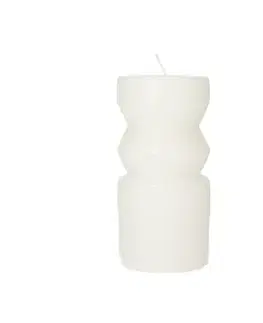 Dekoria Sviečka Cornelia 14cm white, 6,5 x 14 cm