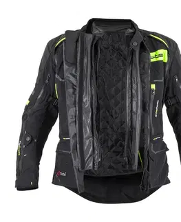W-TEC Aircross bunda čierna-fluo žltá - 3XL