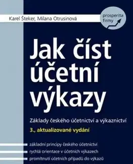 Jak číst účetní výkazy. Základy českého účetnictví a výkaznictví - 3., aktualizované vydání - Karel Šteker, Milana Otrusinová