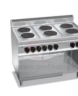 BERTO´S  6- E-sporák s E-rúrou BERTO´s rada 700, rúra 3,5kW GN 1/1