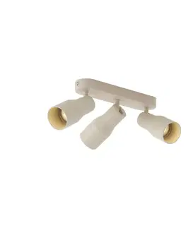 Zaoblené stropné bodové svetlo béžové GU10 50 mm 3-svetlo - Stanley
