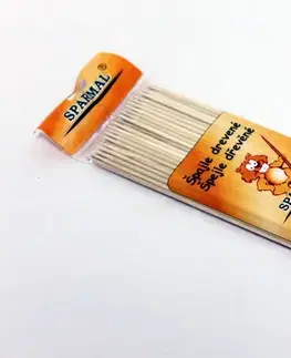 SPARMAL - Špajle drevené s hrotom 25cm, balenie 100ks