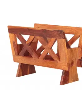 Stojan na noviny Kali 45x35x30 indický masív palisander