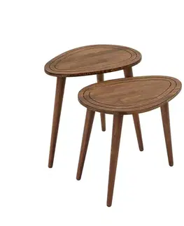 Sada odkladacích stolíkov (2 kusy) Sweet Set - Walnut