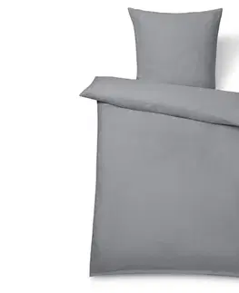 Ľanová posteľná bielizeň, sivá, štandardná veľkosť