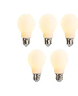 Sada 5 stmievateľných LED žiaroviek E27 A60 matná 5W 380lm