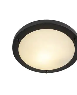 Inteligentné stropné svietidlo čierne 31 cm vrátane WiFi A60 IP44 - Yuma