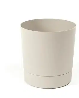 Kinekus Kvetináč s miskou plastový, priemer 325mm Aura, béžový, výška 340mm