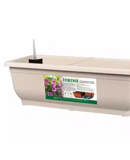 Truhlík samozavlažovací Torenie Modern 50cm béžová