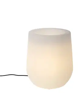Vonkajšia stojaca lampa kvetináč biela IP44 - Flowerpot