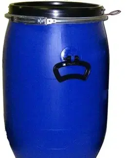 Kinekus Barel recyklovaný 30l s vekom a sponou, modrý, nevhodný na potraviny