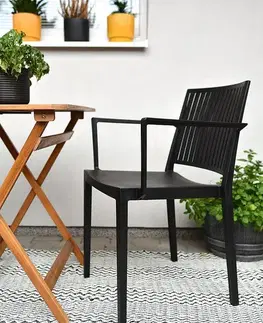 Plastové kreslo s podrúčkami HELSINKY (rôzne farby) béžová