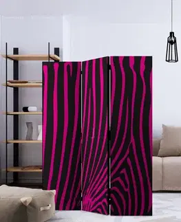 Paraván Zebra pattern (violet) Dekorhome