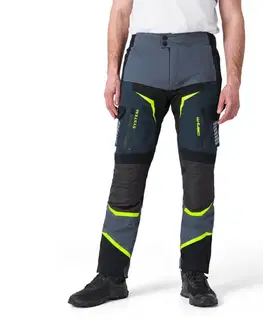 W-TEC Modock kalhoty čierno-modro-fluo žltá - S