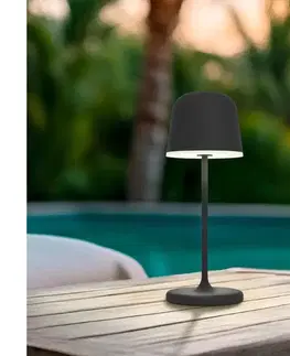 Eglo 901877 - LED stmievateľná vonkajšia nabíjateľná stolná lampa MANNERA-S LED/1,8W/5V IP54 čierna 901877