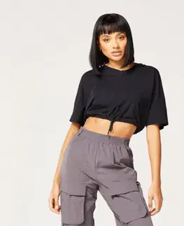 SQUATWOLF Dámske tričko Code Crop V Neck Black  L