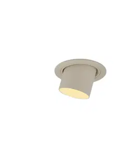Moderné zabudované bodové svetlo béžové GU10 50 mm okrúhle výkyvné - Installa