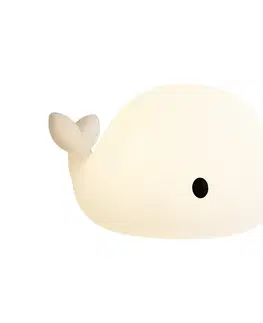 Stolná lampa biela 30 cm vrátane LED stmievateľná IP54 nabíjateľná - Baby Whale