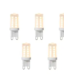 Sada 5 stmievateľných LED žiaroviek G9 3W 280 lm 2700K