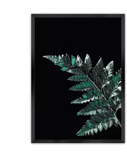 Dekoria Plagát Dark Leaf, 21 x  30 cm, Ramka: Czarna