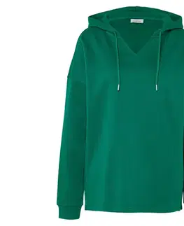 Mikina s kapucňou, zelená
