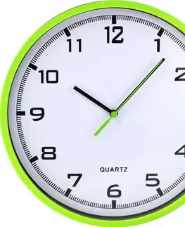 Nástenné hodiny MPM, 2478.41.A - zelená svetlá, 26cm