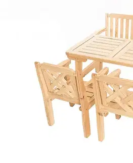 DEOKORK Masívne záhradná zostava z borovice ROMANTIC 1+2+1 (32 mm) - rôzne dĺžky 180 cm