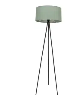 Stojaca lampa SHANTI čierna 1x40W E27 mätové tienidlo