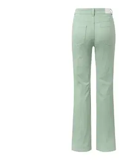 Bootcut džínsky – strih »Lou«, mätovozelené