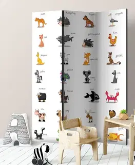 Paraván Learning by playing (animals) Dekorhome