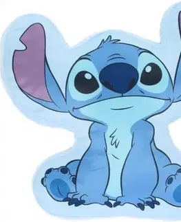 3D mikroplyšový detský vankúšik Lilo and Stitch modrý Setino Tiahome
