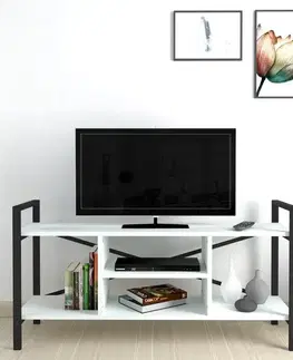 TRIER televízny stolík, biela
