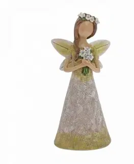 Kinekus Postavička víla 25 cm, polyrezín, bielo-zelená