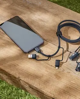 Nabíjací kábel 3 v 1 so svetlom a zapaľovačom