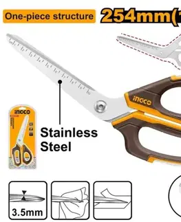 INGCO Nožnice pre domácnosť, univerzálne, 254mm, INGCO Industrial