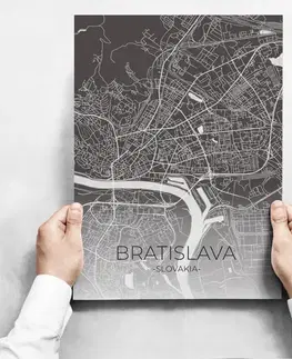 Obrazy na stenu - Map Of Bratislava