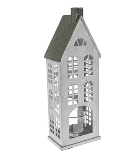 Kovový svietnik Green House, 20 x 14 x 44 cm, 44 cm