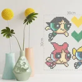 Zažehľovacie korálky Powerpuff girls (30x30cm)