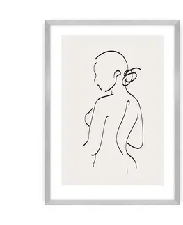 Dekoria Plagát Body Line I, 70 x 100 cm, Ramka: Srebrna