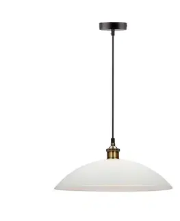 Závesná lampa Dexter 3, medená, 1x60W, E27, biele tienidlo
