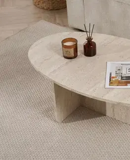 Konferenčný stolík Orba - Travertine