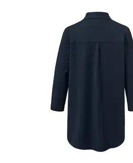 Džersejová piqué blúzka, tmavomodrá