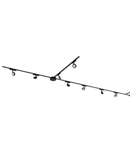 Moderný koľajnicový systém s 12 čiernymi bodovými svetlami 1-fázový - Magnetic Lance