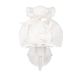 ROSSINI biela nástenná lampa 1x40W E27 biele tienidlo